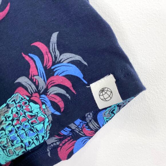 FREE PLANET Pineapple Print Graphic T-Shirt Mens Sz 2X Blue Tropical Summer NEW - Picture 4 of 7